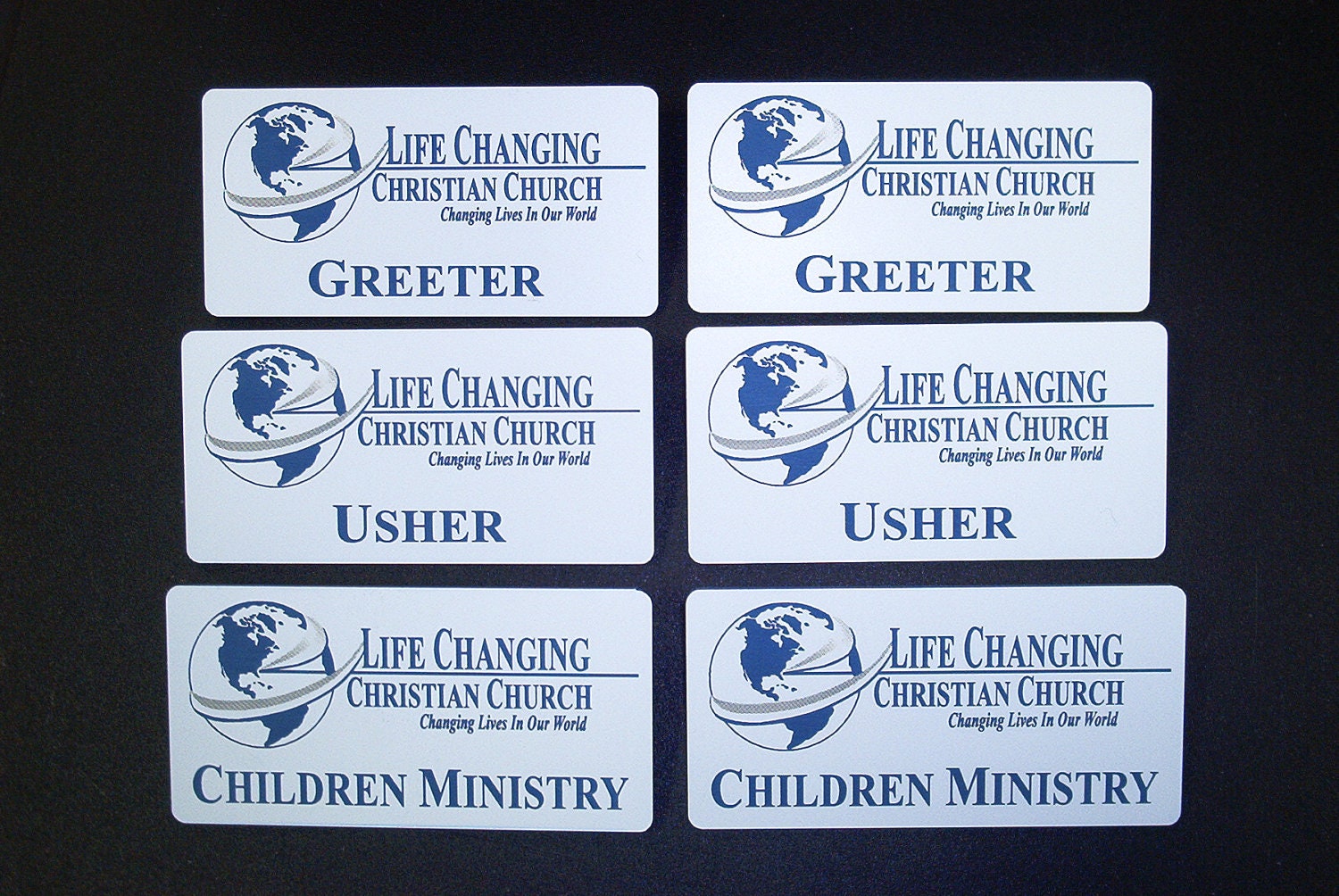 Church Name Tag With Magnet Back By Lasercreationsco On Etsy