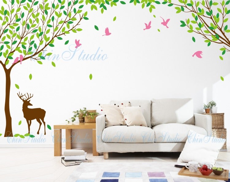 Nature Tree forest Vinyl Wall Decals Kid Room by ChinStudio