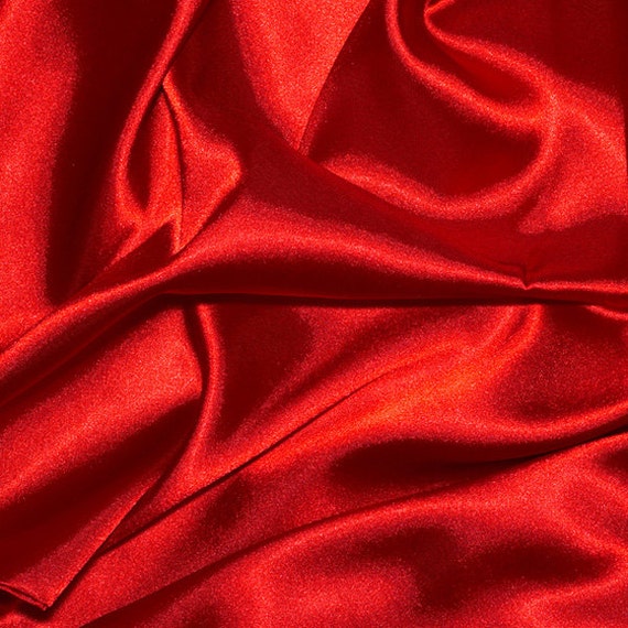 Red Satin Fabric / 1/2 yd x 60 in. / Red
