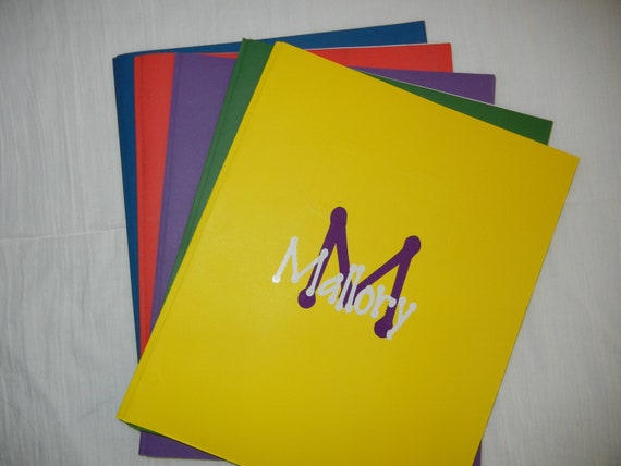 Items similar to 1 Personalized 3 prong folders, great for back to ...