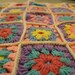 Girl's Pink and Multi-Colored Hand Crocheted Baby Granny Square Afghan - Baby Blanket - Stroller Blanket - Car Seat Blanket