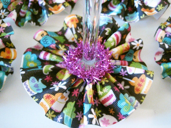 Birthday Cupcake - Wine Skirts - Charms - Set of 6 Il_570xn