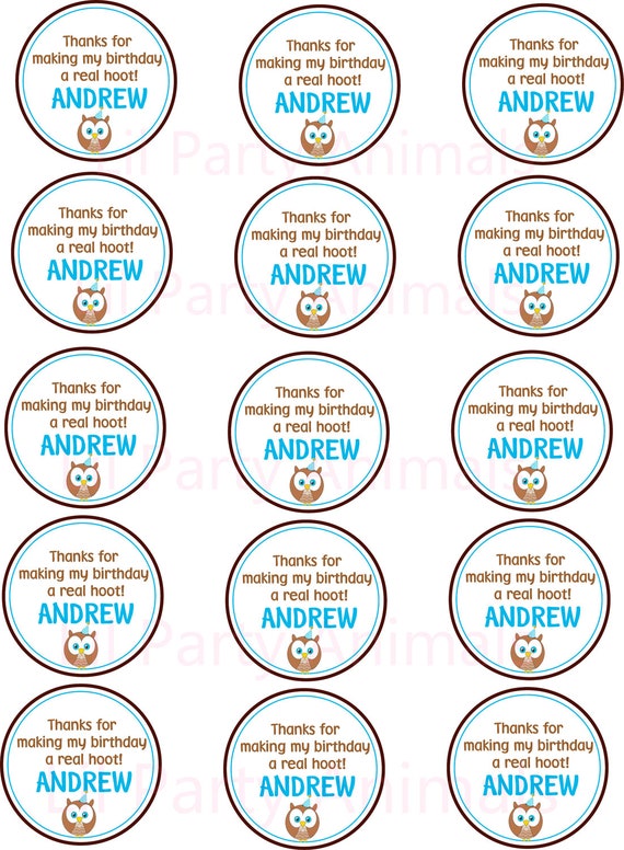 DIY Printable Owl Party Favor Tags Il_570xn