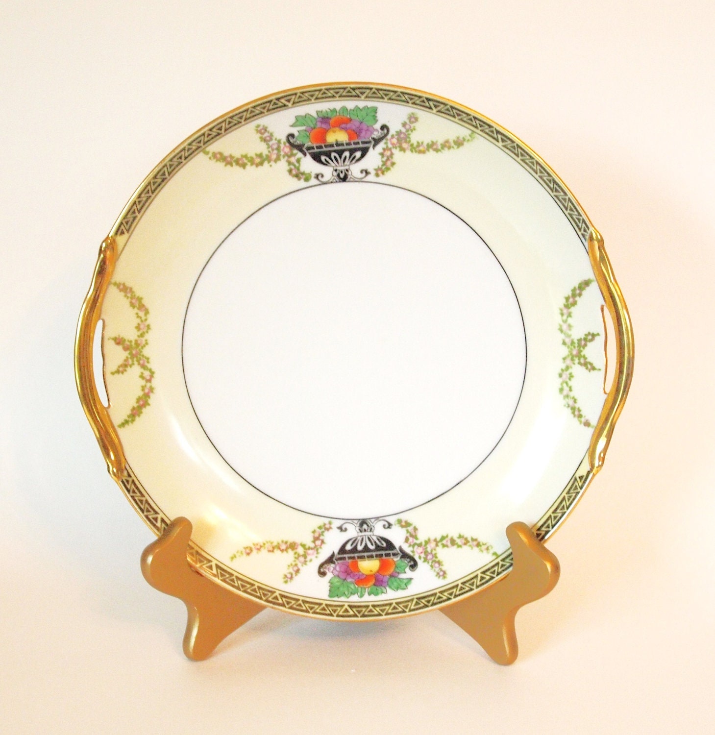 Antique Art Deco Plate Noritake M Nippon Hand Painted