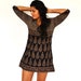 The Maelu Tunic Dress in Tribal Chevron - Hand Block Printed, Natural Vegetable Dyes, Cotton