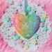 Rainbow Stars Glitter Heart Necklace