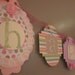 CLEARANCE SALE Happy first 1st Birthday Banner girl birthday party sign decorations shabby chic vintage style
