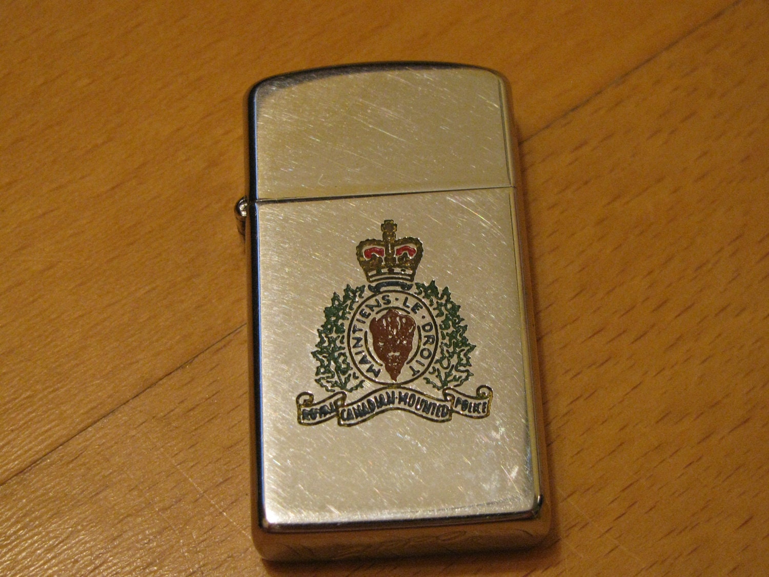 Vintage Royal Canadian Mounted Police RCMP Zippo Lighter