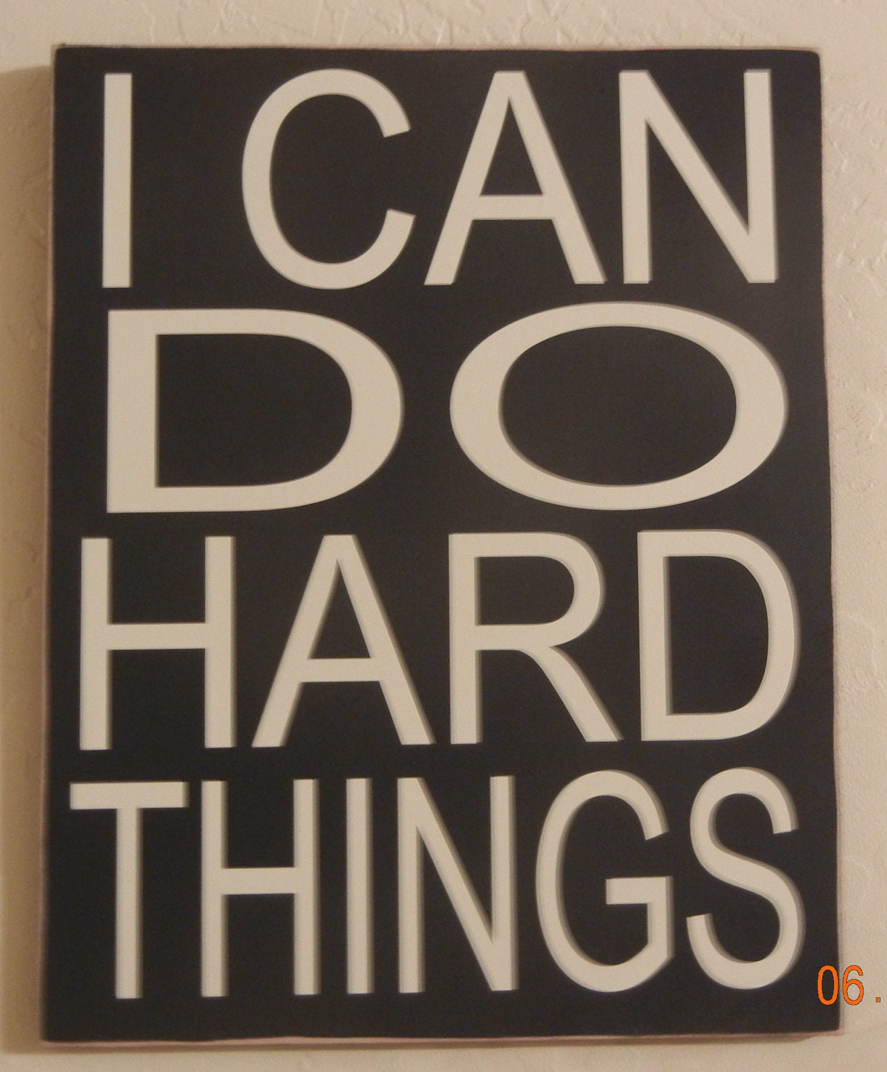 I Can Do Hard Things 10 x 13 Subway Art Vinyl