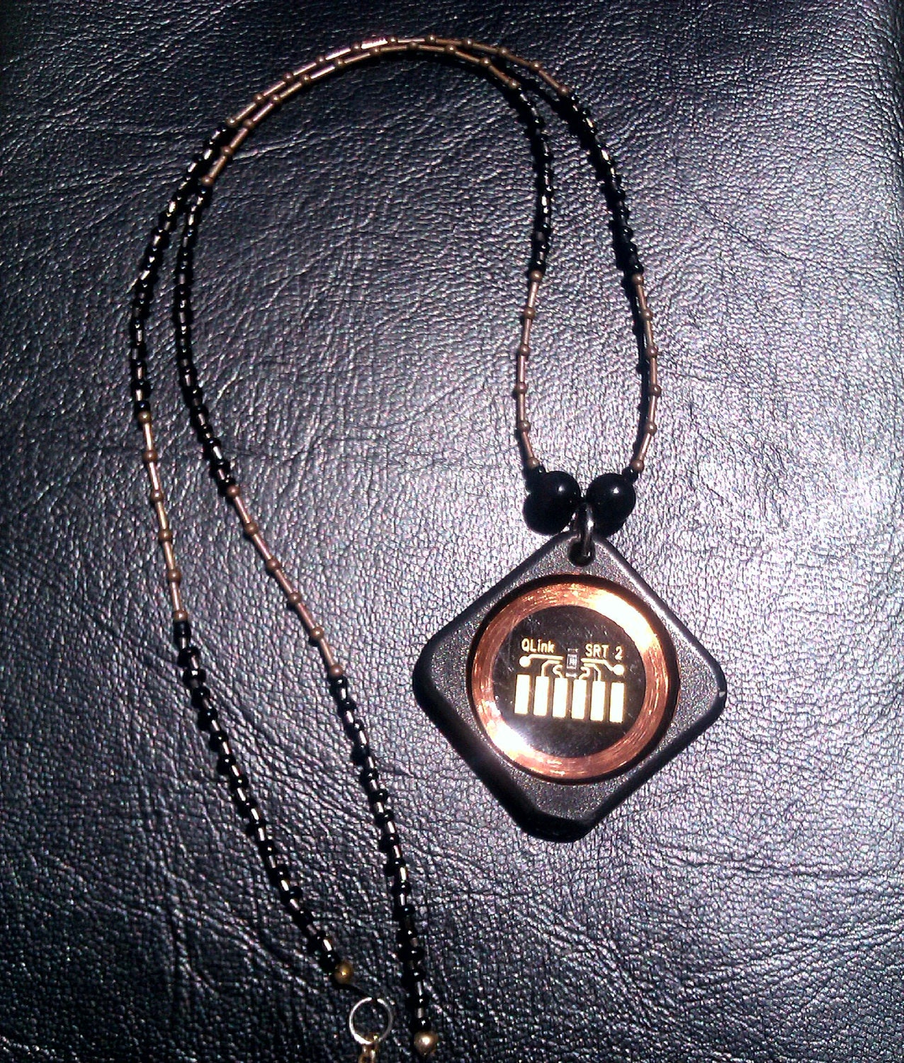 Oh So Copper Necklace with Qlink Pendant. by ShiningStarStudio