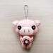 Felt Keychain - stocking stuffer - cute accessories - Kawaii - Piggy plush - READY TO SHIP