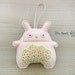 Bunny Plush Toy - Stuffed bunny - Valentine Gift - Pink bunny Messenger rabbit soft toy - READY TO SHIP