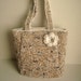 CLEARANCE / Brown Bag Crocheted with recycled bags and yarn