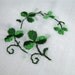 Vintage Irish Handkerchief, Embroidered Handkerchief, Hand Embroidered, Shamrocks, Irish Lace, Cotton hankie, Set of 2, ladies handkerchiefs