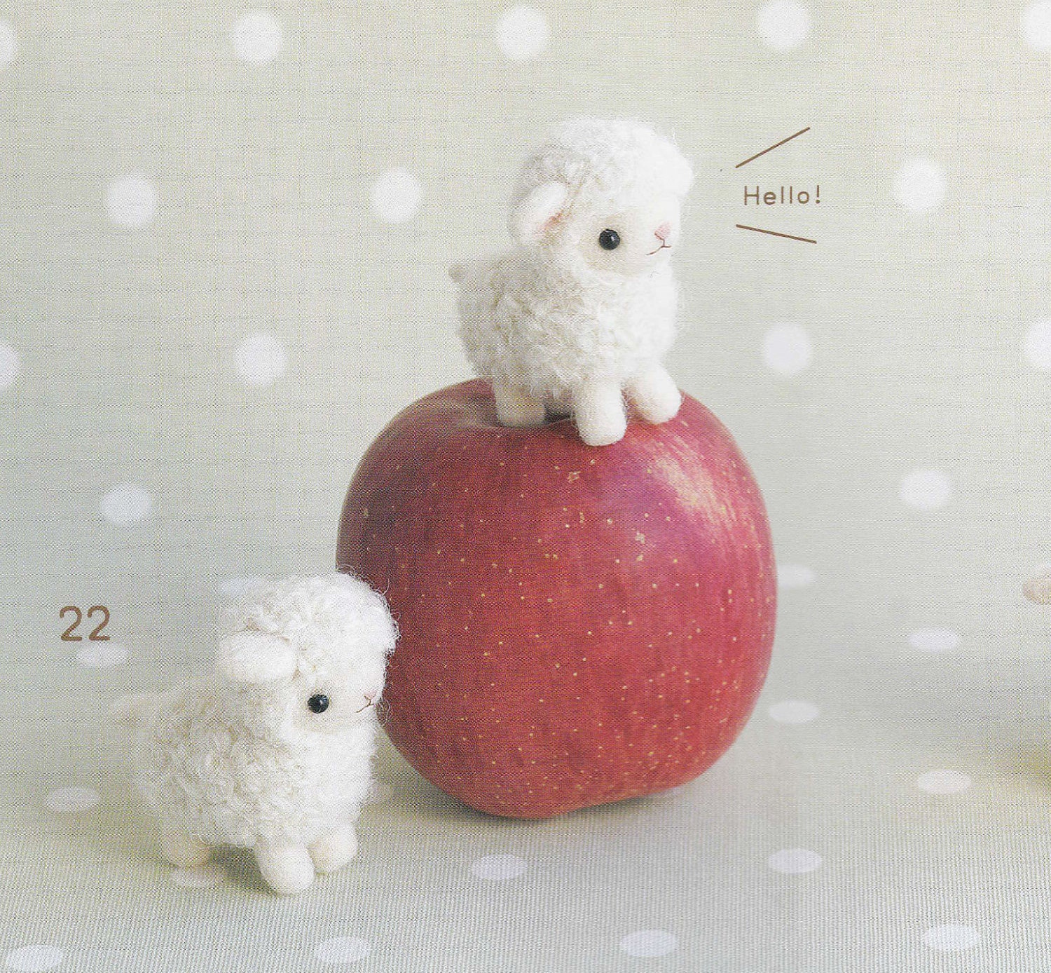 Cute Needle Felt Sheep Mascot Needle Felting Miniature Animal