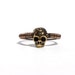 Brass Rose Skull Ring