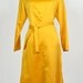 Vintage 1950s Buttercup Sateen Gown with matching Sash