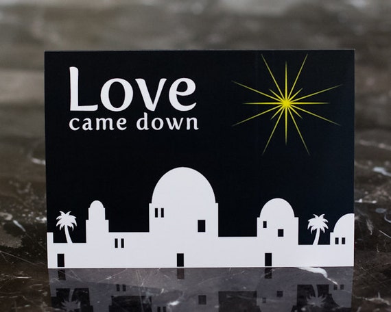 Download Items similar to Bethlehem Christmas Card - Love Came Down ...