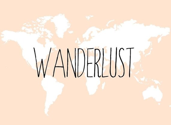 Wanderlust World Map Print