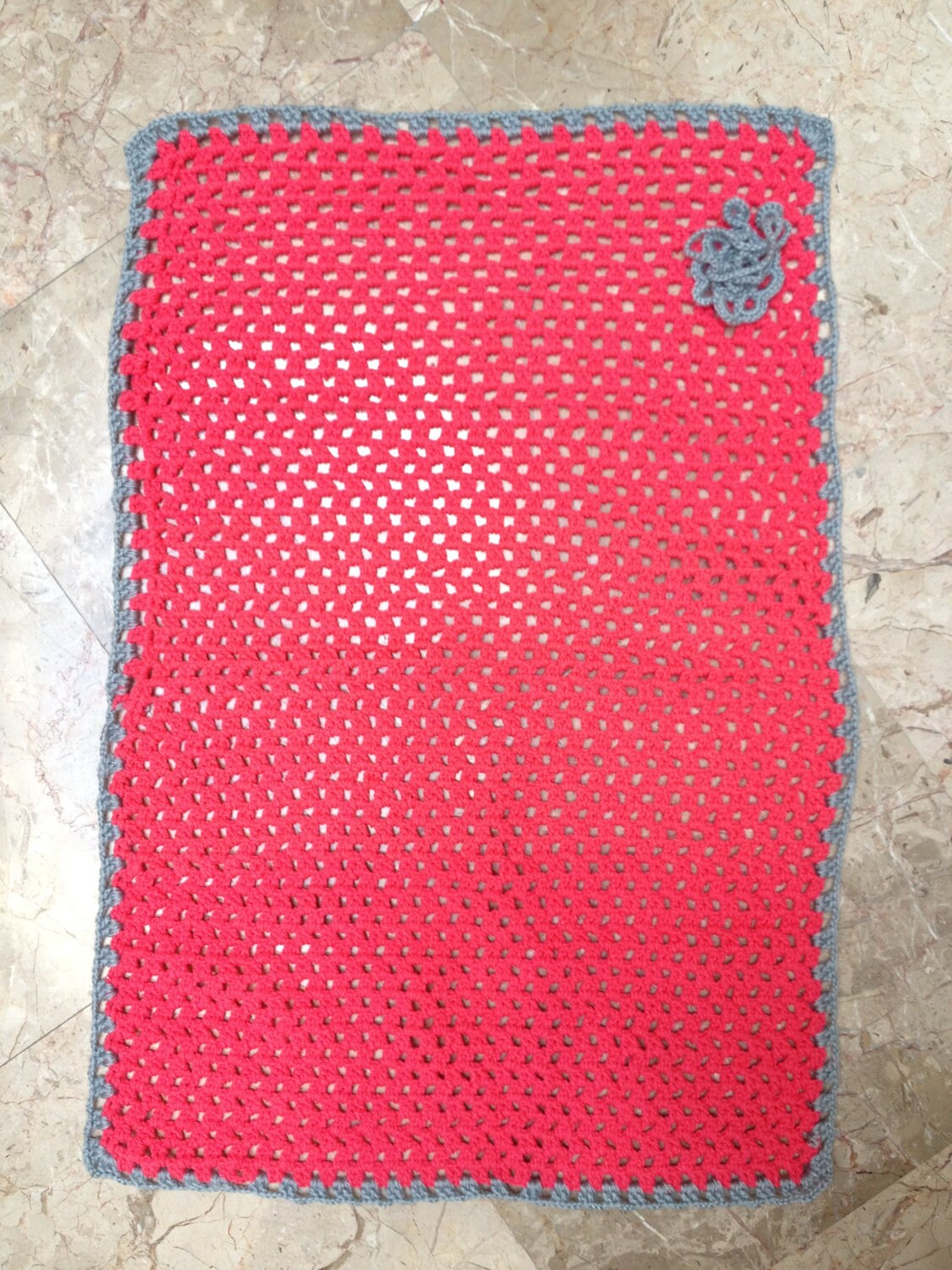 French Bulldog Crochet Blanket for Dogs Handmade Lap Afghan