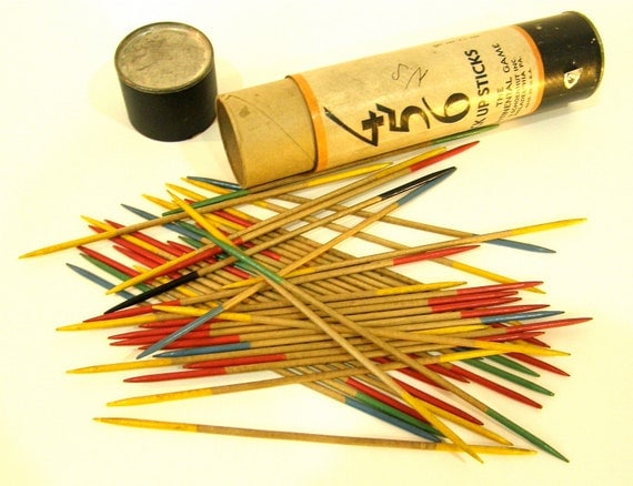 Vintage 4 5 6 Pick Up Sticks Game c 1930 O. Schoenhut Inc.