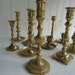 Vintage Brass Candlesticks, Eclectic Mix of 12