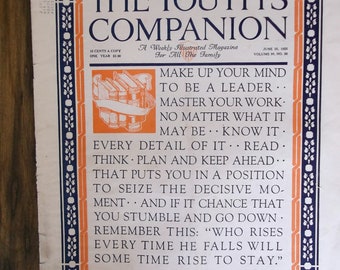 Vintage Youths Companion Magazine 1925