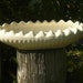 Retro Vintage White California Pottery Large Scalloped Serving Dish or Planter