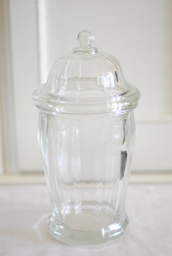 Large Vintage Glass Ginger Jar By Amongsherrysthings On Etsy