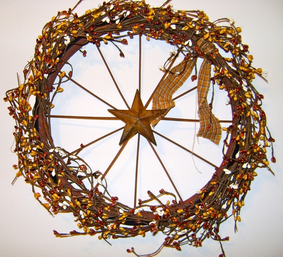 Wagon Wheel Wreath