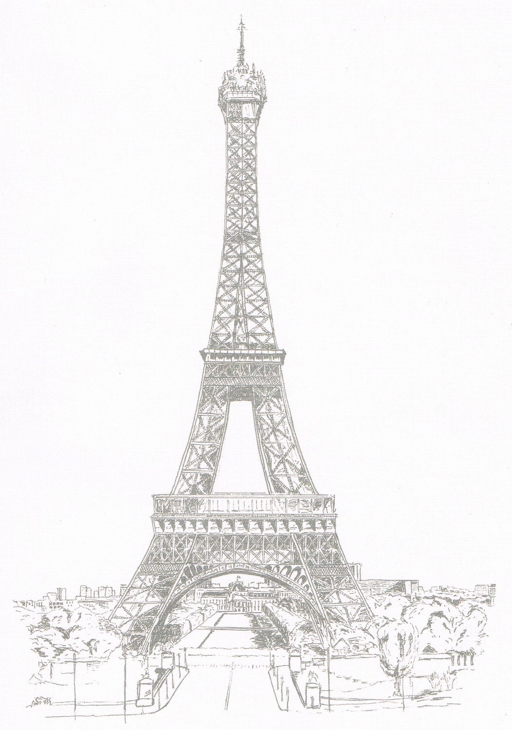 tour eiffel disegni a matita