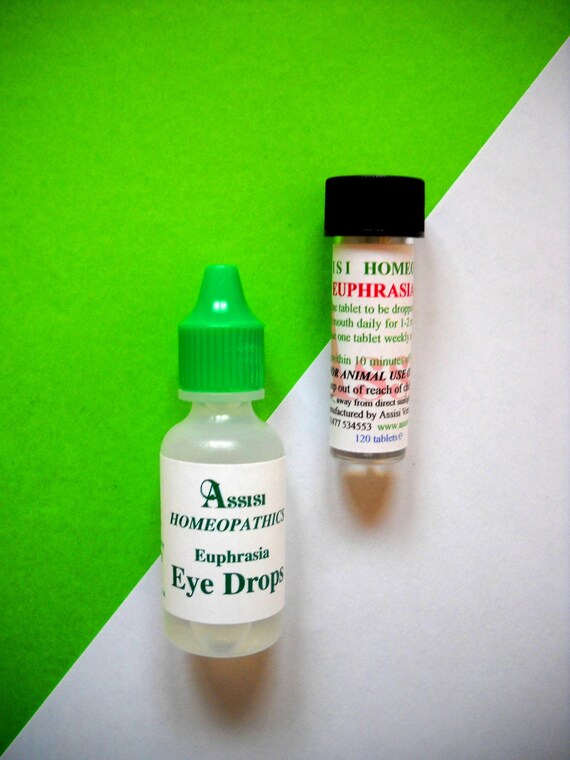 HOMEOPATHY EYE DROPS & Euphrasia Remedy Kit For Dogs Cats