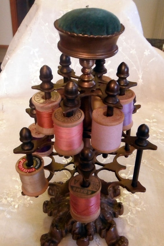 Antique Brass Thread Holder