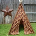 Autumn Arrives Kids Tent, Childrens Teepee, Teepee, Play Tent, Indoor Tent, Kids Tent Fall Leaves Print