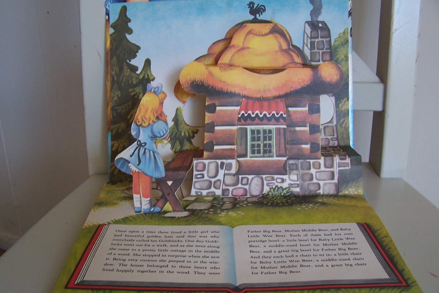 Pop Up Book Goldilocks & The Three Bears Vintage Kitsch