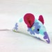 Catnip mouse, Cat toy, Pet toy: Flower fabric, Hot Pink Ears, White Tail