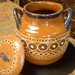 Cazuela - Bean Pot - Redware - Vintage Mexican - Hand Thrown and Painted