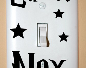 Lumos Nox Light switch decals with stars