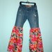 Upcycled size 5 Hollister womens jeans tie dye psychadelic