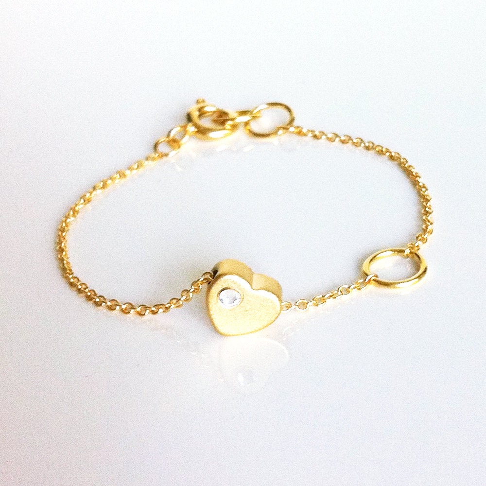 Gold Child Braceled Baby Bracelet Gold Heart Bracelet Baptism