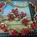 CORO RED THERMOSET vintage red choker necklace and clip on earrings set