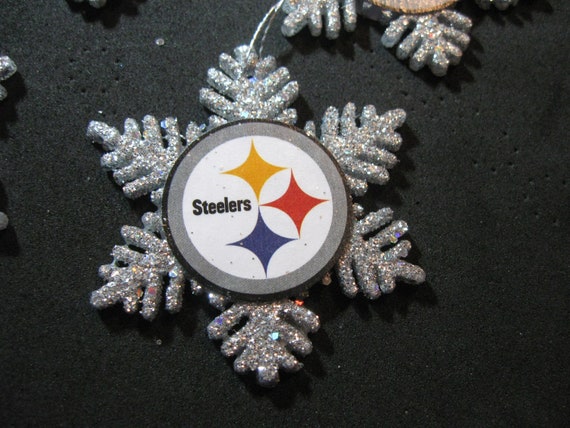 Items similar to Steelers snowflake Christmas ornaments ...