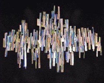 Corrugated Chrome Wall Sculpture