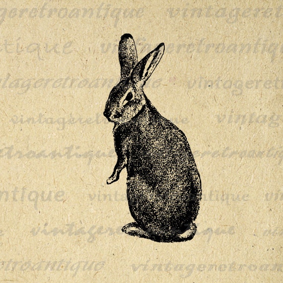 Free Printable Vintage Bunny Pictures Vintage Rabbit Tags Printable