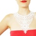 Yericia // FREE SHIPPING // Handmade White Crochet Cotton Lace Collar Necklace Applique Blouse Accessories Bib NecklaceBLACK FRIDAY