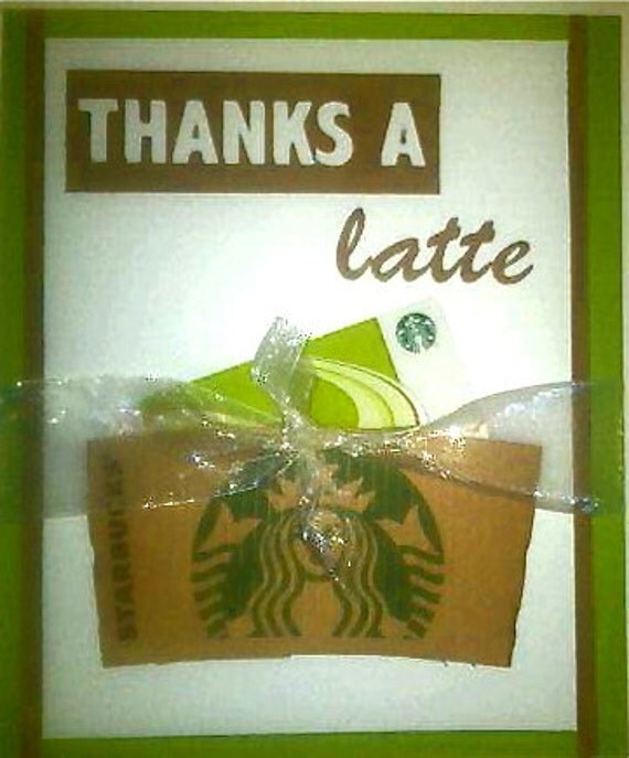 Items similar to Thanks a Latte CardThank you card for