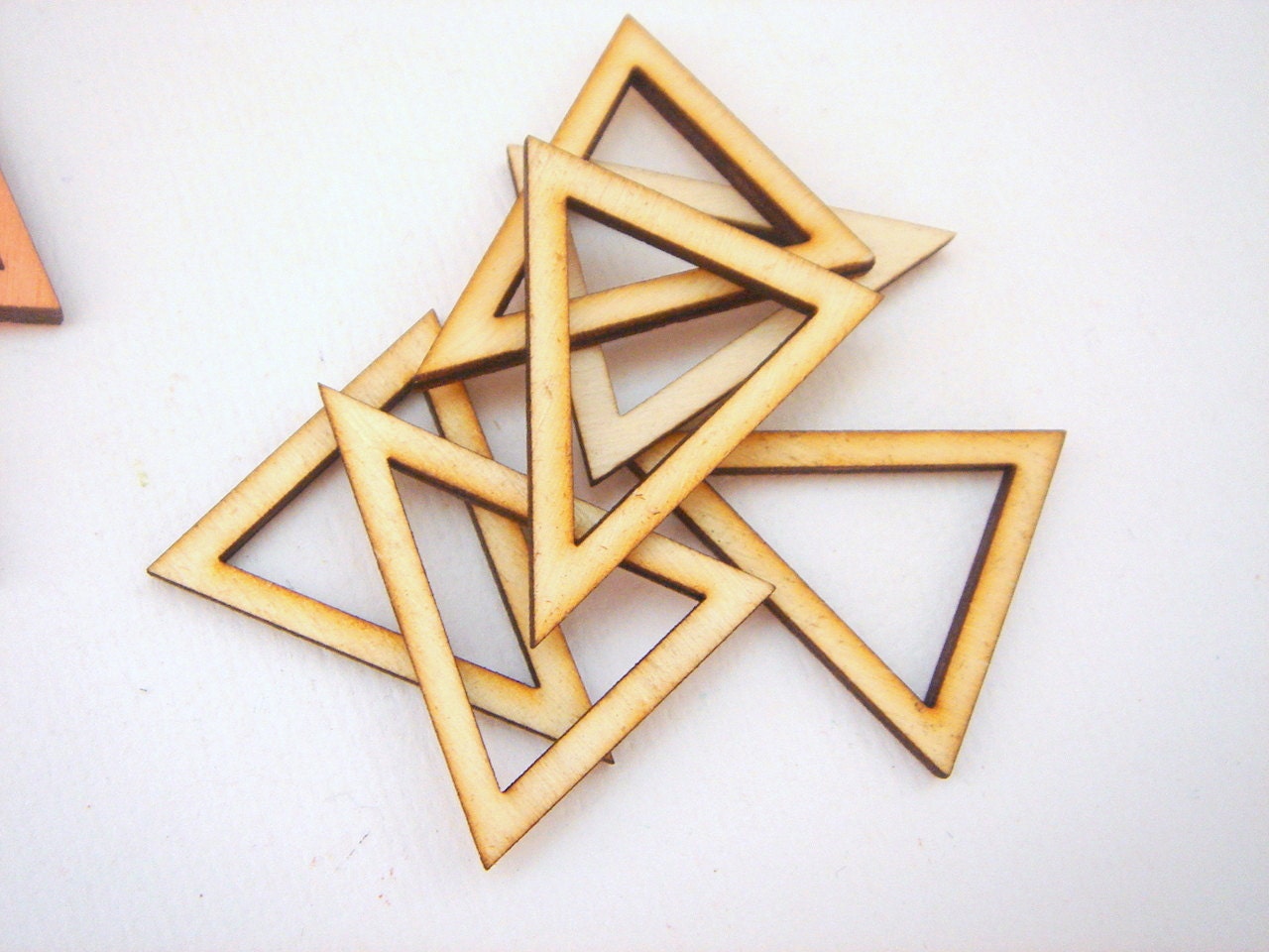 Wood Triangles 10 Unfinished Wood Triangles for Jewelry