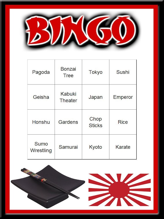 Japanese Themed Bingo Set