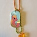 Big Macintosh "Eyup" Dog Tag Necklace with Orange Heart Charm