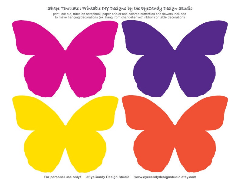 Items similar to Printable Butterfly & Flower Templates - Fairy ...